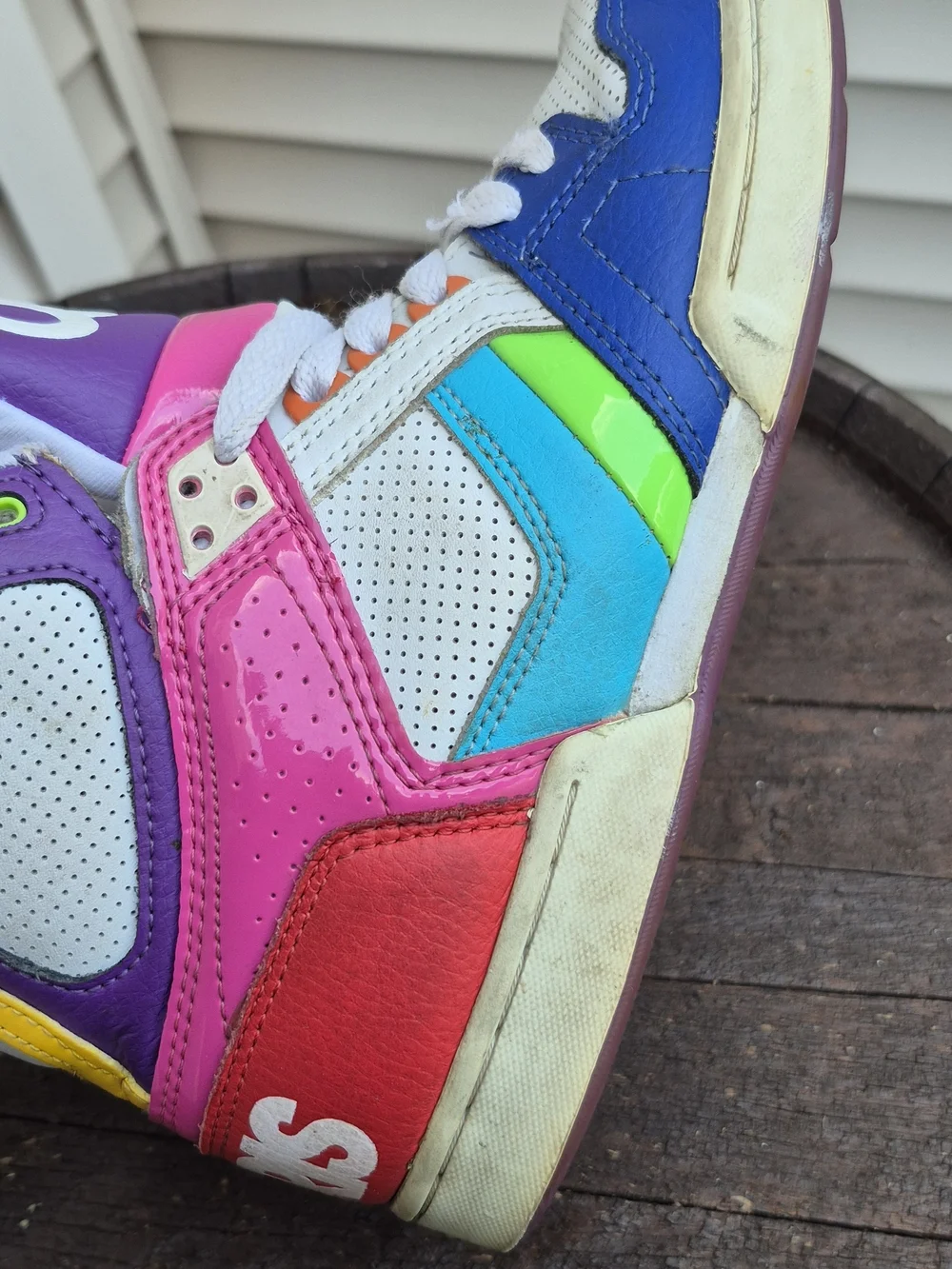 Osiris Women's Multicolor High-Top Sneakers - Blue, Pink, White - Picture 12 of 12